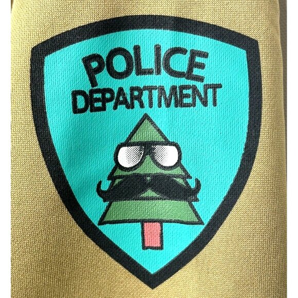 Spirit Halloween Mens Shirt Cosplay Police Sergeant Badge Costume Brown Size XL - Picture 5 of 10